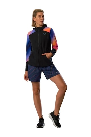 Mizuno Active Alpha Kadın Kapüşonlu Yağmurluk Siyah / Çok Renkli Çok Renkli