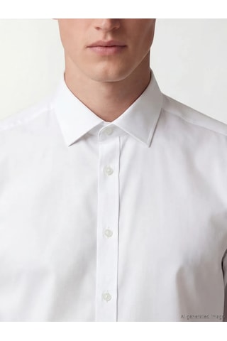 Lc Waikiki Beyaz Regular Fit Gabardin Erkek Gömlek