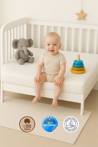 Formeya %100 Pamuk Sıvı Geçirmez Bebek Ve Çocuk Alezi