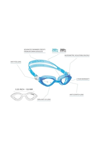 Parumarin Cressi Fox Clear / Clear Yüzücü Gözlüğü