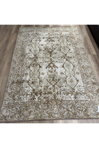 Hoom Rugs Arkaik Plz 02 Kahve Etnik Renkli Vintage Makine Halısı Çok Renkli