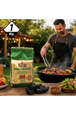 Büro Ev Ofis Mangal Keyfi İçin 1kg Çıralı Meşe Mangal Kömürü Diğer