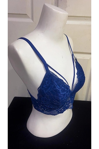 Koza Kadın Desteksiz İpli Soft Bralet Sütyen-indigo İndigo