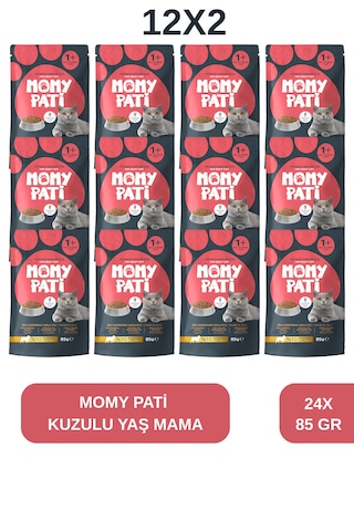 Kuzulu Yaş Kedi Maması 85 Gr X 24 Adet Yetişkin Kediler İçin
