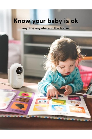 Momcozy Bm01 Ekstra Kamera, 1080p Hd Çözünürlük, Ptz Zoom, Gece Görüşü, Iki Yönlü Ses, 4 Kamera Desteği Kamera Sistemi