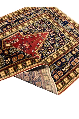 El Dokuma Sıfır Bünyan Halısı Seccade 90x135 Kiremit Yün Namazlık