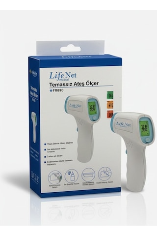 Life Net FR880 Vücut Ve Alından Termometre Kızıl Ötesi Temassız Ateş Ölçer Mavi