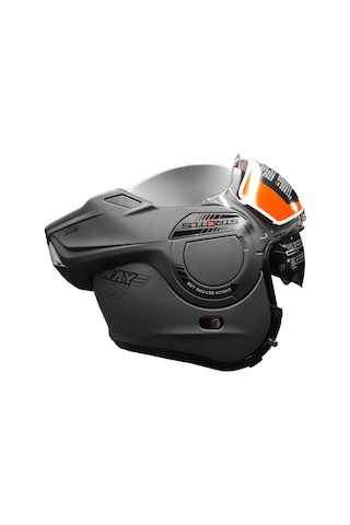 Sway Sw 907 Stratos 180 Çene Açılır Motosiklet Kaskı Gri