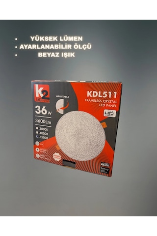 K2 Kdl511 Ayarlanabilir Kristal Sıva Altı Led Panel 36w Beyaz Işık Beyaz