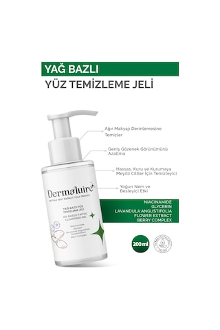Dermaluire Yağ Bazlı Yüz Temizleme Jeli 200 ML