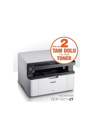 Brother Dcp-1511-2t Lazer Yazıcı Tarayıcı Fotokopi Usb A4 X2 Kutu Içi Toner -133944