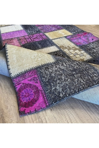 Hoom Rugs Patchwork Mor El Dokuma Kilim Mor