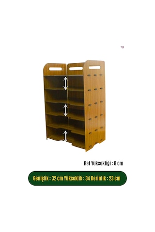 Masa Düzenleyici Organizer Evrak Rafı Masaüstü Organizer Model 5 - Ceviz