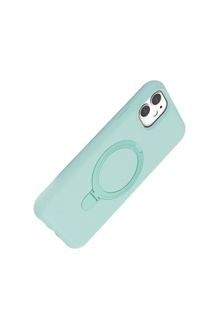 Apple iPhone Uyumlu , 11 Regal Magsafe Standlı Kapak - Su Yeşili