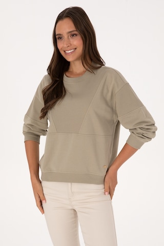 U.S. Polo Assn. Kadın Açık Haki Pamuklu Bisiklet Yaka Sweatshirt 50314170-VR183