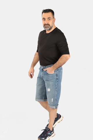 Balins Erkek Yırtıklı Kapri Mavi