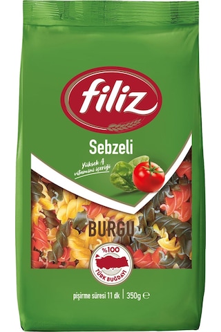 Filiz Tam Buğdaylı Ve Sebzeli Makarna 350 Gr 10 Lu Karma Paket