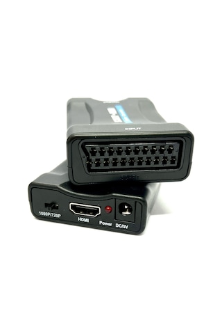 Scart Hdmı Kompozit Video Dönüştürücü + Ses Scart To Hdmi Çeviric