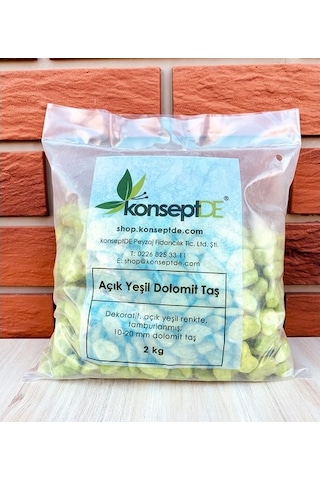 Renkli Dolomit Taş Açık Yeşil 2Kg