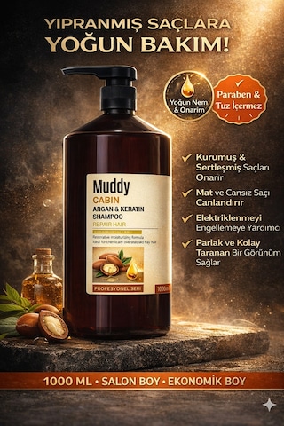 Muddy Argan & Keratin Shampoo 1 L