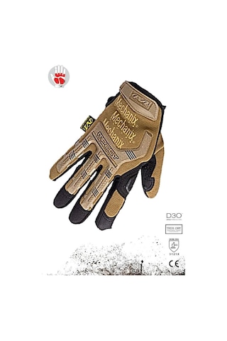 Mechanıx L Taktikal, Iş Güvenliği, Asker, Polis, Motosiklet Dayanıklı M Eldiven Renk Bej