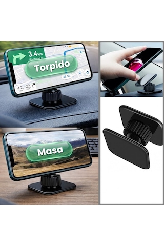 Jel Yapışkanlı Araba Telefon Tutucu Torpido Tipi Güçlü Masa Telefon Tutucu Telefon Sabitleyici