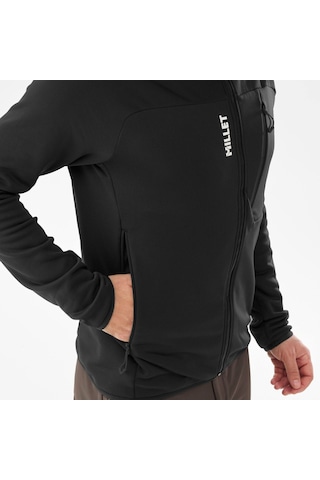 Millet Seneca Fl Hd Erkek Kapşonlu Polar Ceket Tam Fermuar Mıv10336 N0247 Siyah
