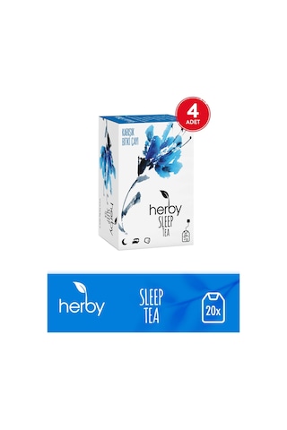 Herby Sleep Tea Uyku Karışık Bitki Süzen Poşet Çay 4'lü 20 x 2 G