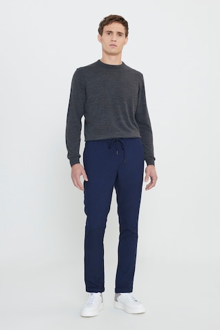 George Henry Slim Fit Dar Kesim Beli Bağlamalı Yan Cepli Jogger Pantolon Lacivert