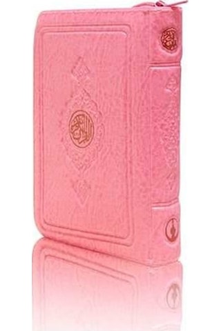 Kuranı Kerim Fermuarlı Kılıflı Pembe Renk - Cep Boy N11.3051