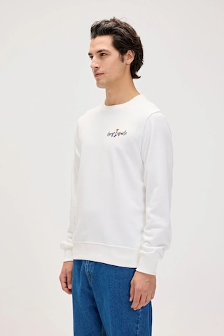 Bad Bear 24.02.12.022 Splashy Crewneck Erkek Sweatshirt Beyaz Siyah