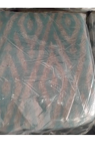 %90 Saf Yün Battaniye Tek Kişilik -doğal Saf Yün - Doğal Desenli Yün Battaniye - Wool Kahverengi - Mavi