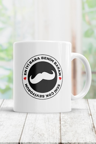 Beyaz En İyi Baba Benim Babam Kupa Bardak