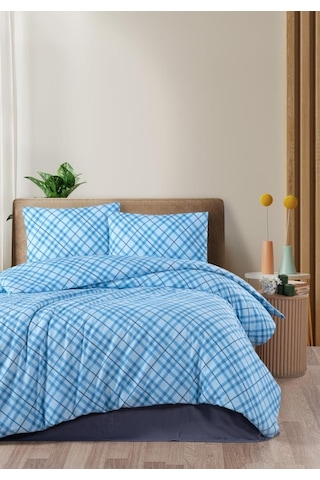 Mulberry Bret Pazen Flannel Kışlık Çift Kişilik Nevresim Takımı