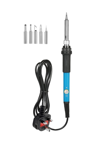 Yaozixa 60w Sıcaklık Ayarlanabilir Kaynak Demiri + 5 Adet Uç, 200-450 C Aralığı, Seramik Isıtıcı, İngiliz Standardı 220v , Dıy Ve Elektronik Tamiri İçin