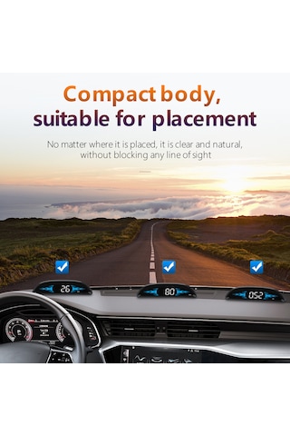 Geeksen "çok Fonksiyonlu Obd Hud Göstergesi: Hız, Yakıt Tüketimi, Uyarılar Ve Akıllı Kontrol"