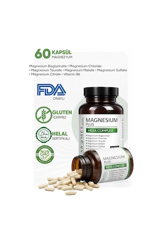 Aromel Magnezyum Plus Takviye Edici Gıda 60 Kapsül