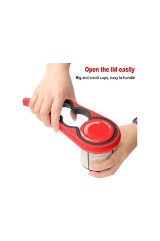 Kavanoz Kapağı Açacağı + 5 Adet Kavanoz Kapağı li Ergonomik Kaymaz Tasarım Konserve Ve Kavanoz Açma Aparatı Mutfak İçin Pratik Yardımcı Set