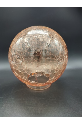 Osmanlı Avize Camı.bal Rengi,grifli,çap:20.00cm-duy Yuvası:10.00c Bal