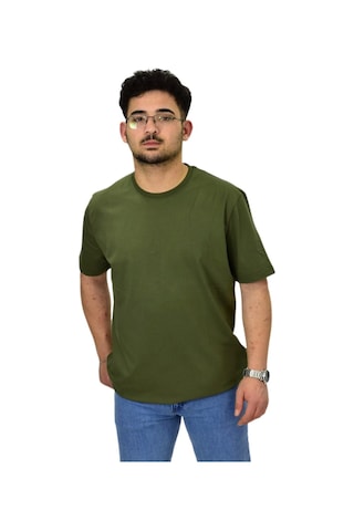 Raymons Erkek Büyük Beden Sıfıryaka Düz Likra Süprem Tişört 4385 Bgl-st04529 Haki