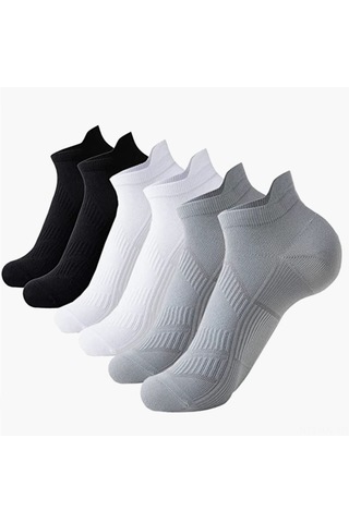 Gajeena Kadınlar İçin 6 Çift Spor Çorap - Yumuşak, Nefes Alıcı, Anti-koku Özelliği - Siyah, Beyaz, Gri Renkler Her Renkten 2 Çift Siyah - Beyaz - Gri