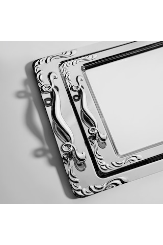 Nehir Lalezar Sade 2’li Çelik Tepsi Seti