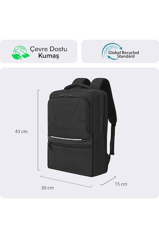 Mack Mce-1213 16 Offıce Pro-4 Eco Notebook Sırt Çantası Siyah
