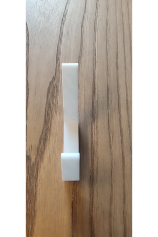 Hepsi3boyutlu - 5 Adet Beyaz Kanca Askılık Beyaz Beyaz