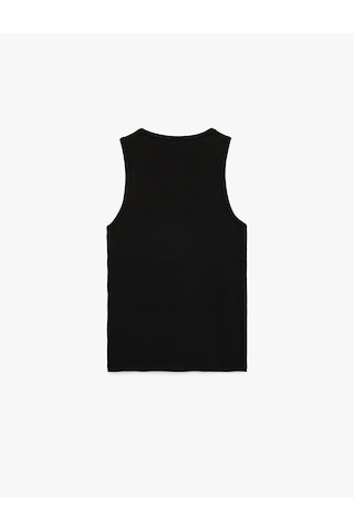Koton Kolsuz Pamuklu Bisiklet Yaka Slim Fit Atlet Siyah 6sam30001mk Siyah