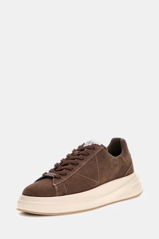 Guess Elba Deri Erkek Sneaker Ayakkabı Fmflbasue12 Kahverengi