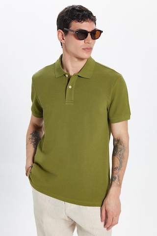 Tudors Erkek Slim Fit Dar Kesim %100 Pamuk Haki Polo Yaka Tişört-32765 Haki