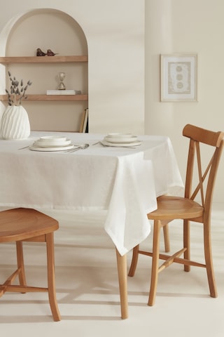 Karaca Home Pebble Masa Örtüsü Beyaz Beyaz