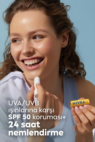 Nivea Sun 24H Nemlendirici Dudak Bakım Kremi SPF50 4.8 G