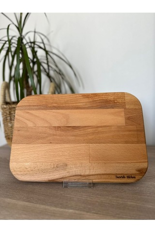 Bambu Kesme Tahtası Ayaklı Doğal Ahşap Sunum Tahtası Kahve Sunum Tahtası Ve Kesme Tahtası Ahşap